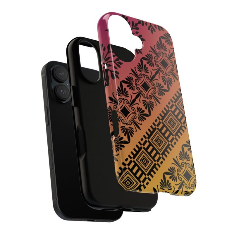 Sunset Muse – Elegant Patterned Gradient Phone Case